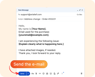 Screenshot showing send button